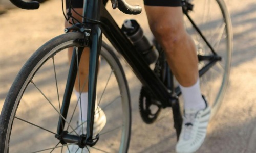 a person riding a bicycle