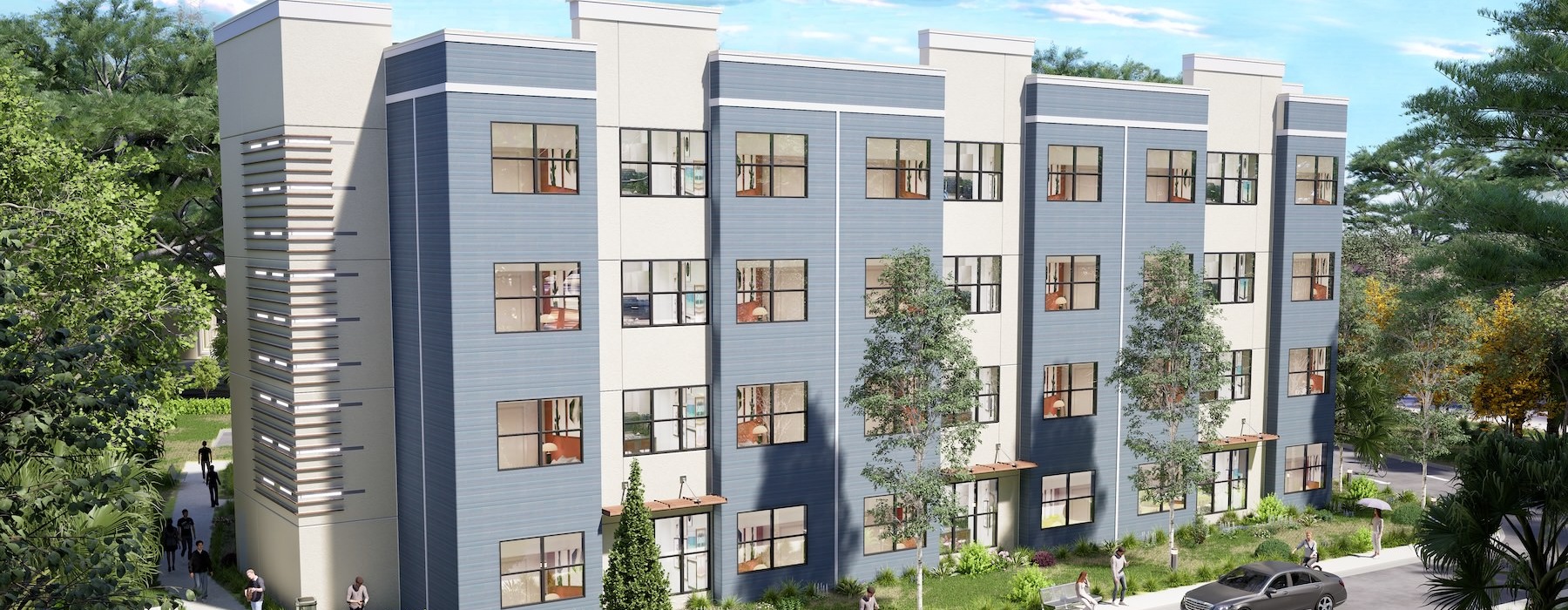 a large building with many windows